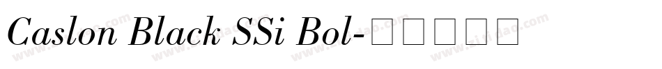 Caslon Black SSi Bol字体转换